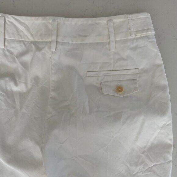 Faconnable 4 Pocket Lined Cotton Bermuda Shorts Designed in France White Sz 10 - Picture 8 of 13